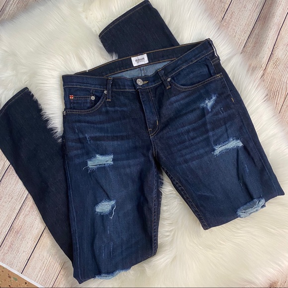 Hudson Skylar Relax Slim Straight Distroyed Jeans - Picture 5 of 5